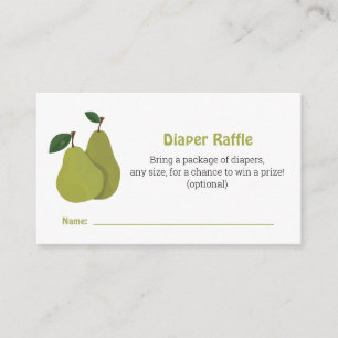 Pear par babydusch Diaper Raffle Tilläggskort