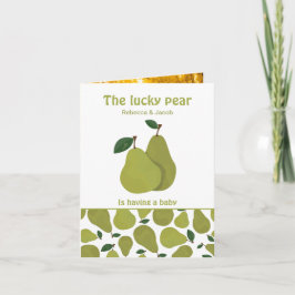 Pear par med bild Baby Shower-inbjudan Inbjudan