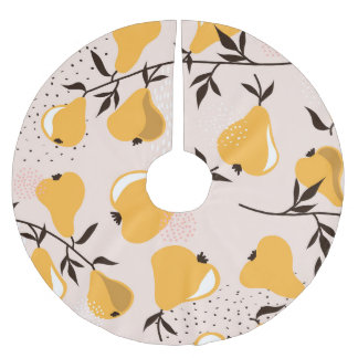 Pear Paradise: Färga överlappningar Julgransmatta Borstad Polyester