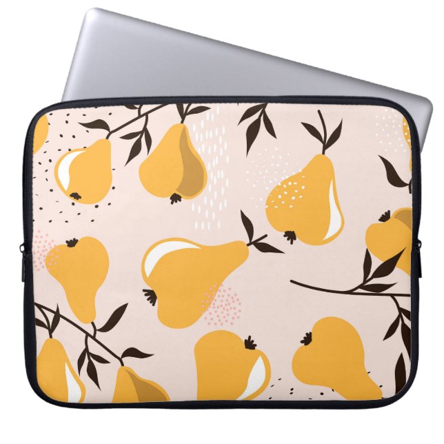 Pear Paradise: Färga överlappningar Laptop Fodral (Framsidan)