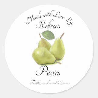 Pear Preserve-fästen och etiketter
