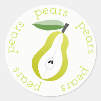 Pear Rounds Runt Klistermärke