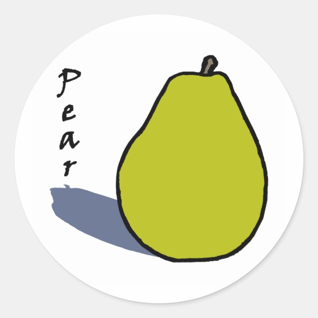 Pear Runt Klistermärke (Framsida)