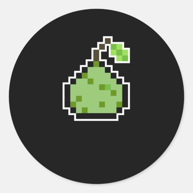 Pear Sticker Runt Klistermärke (Framsida)