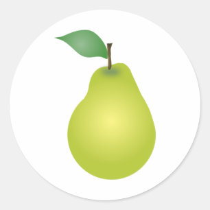 Pear Stickers Runt Klistermärke