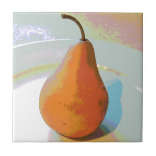 Pear still Life 1 Kakelplatta