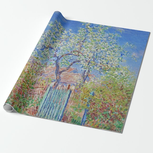 Pear Träd in Flower - Claude Monet Presentpapper (Utrullad)