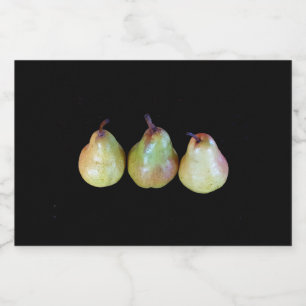 Pear Trio Spritflaskor Etikett