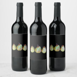 Pear Trio Vinflaska Etikett
