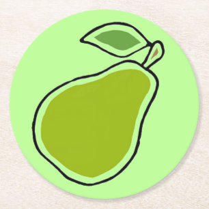 Pear Underlägg Papper Rund