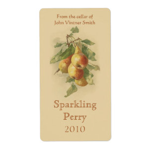 Pear vin flaska etikett fraktsedel