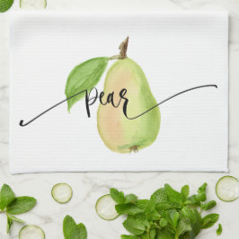 Pear Watercolor Kitchen Towel Kökshandduk