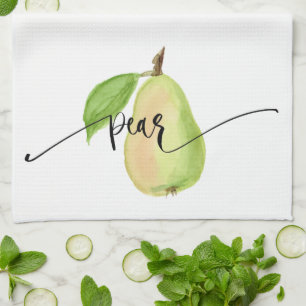 Pear Watercolor Kitchen Towel Kökshandduk