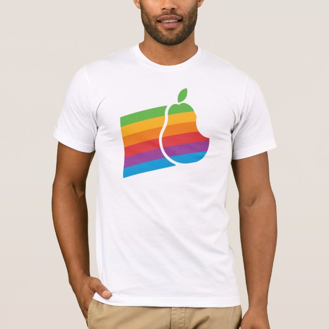 Peardator - Retro skjorta för Apple logotypparodi Tee (Framsida)