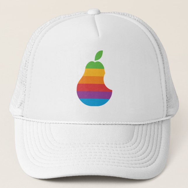 Peardatorer - Retro Apple-datorparodihatt Truckerkeps (Framsida)
