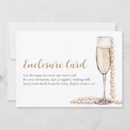 Pearerna och kortet för prosecco-hölje i elegant G Inbjudningar
