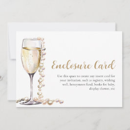 Pearerna och kortet för prosecco-hölje i elegant G Inbjudningar