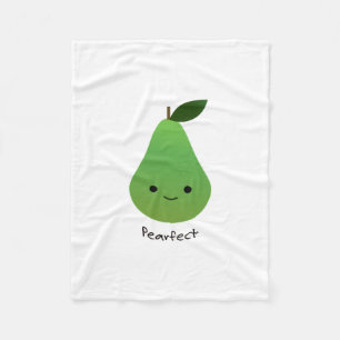 Pearfect Cute Kawaii Pear Fleecefilt