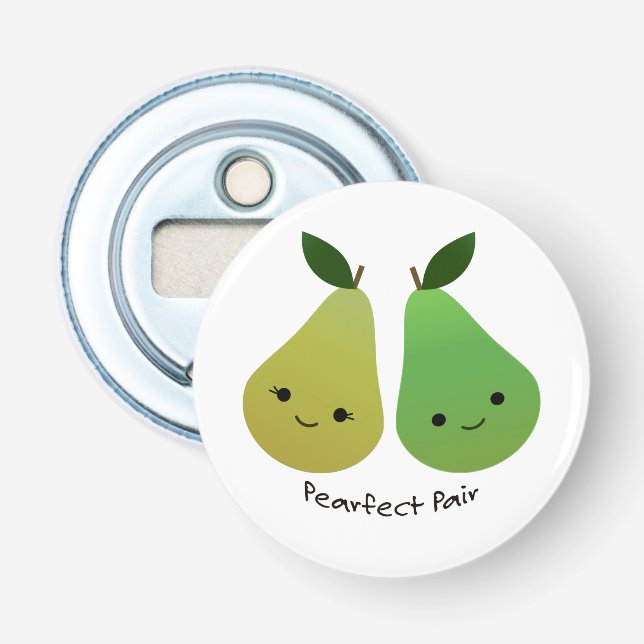 Pearfect Pear Kawaii Pears Flasköppnare (Framsidan)