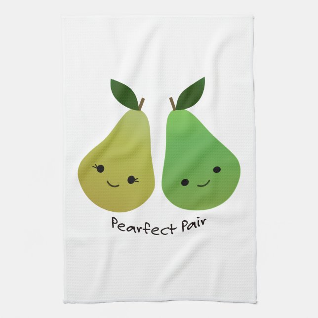 Pearfect Pear Kawaii Pears Kökshandduk (Vertikal)