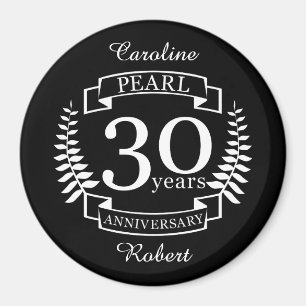 Pearl 30:e bröllop-årsdagen 30 år magnet
