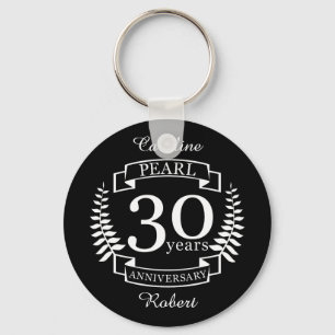 Pearl 30:e bröllop-årsdagen 30 år nyckelring