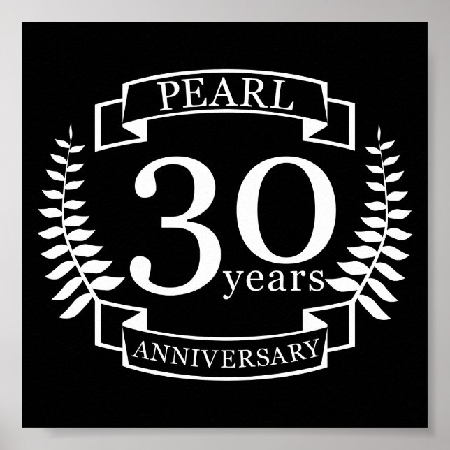 Pearl 30:e bröllop-årsdagen 30 år poster (Framsidan)