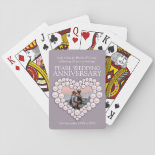 Pearl 30:e bröllop-årsfotot casinokort