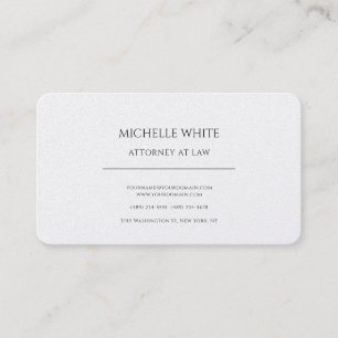 Pearl Attorney vid Law Minimalist Professionell Visitkort