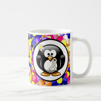 Pearl Awareness Ribbon Penguin Kaffemugg