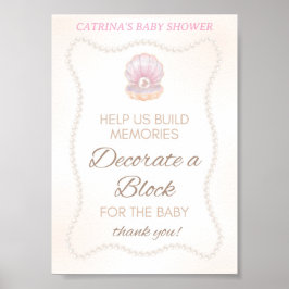 Pearl Baby Shower Spel Skylt