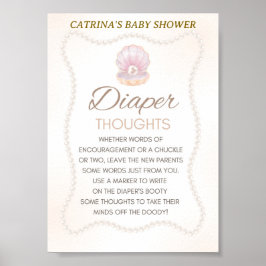 Pearl Baby Shower Spel Skylt