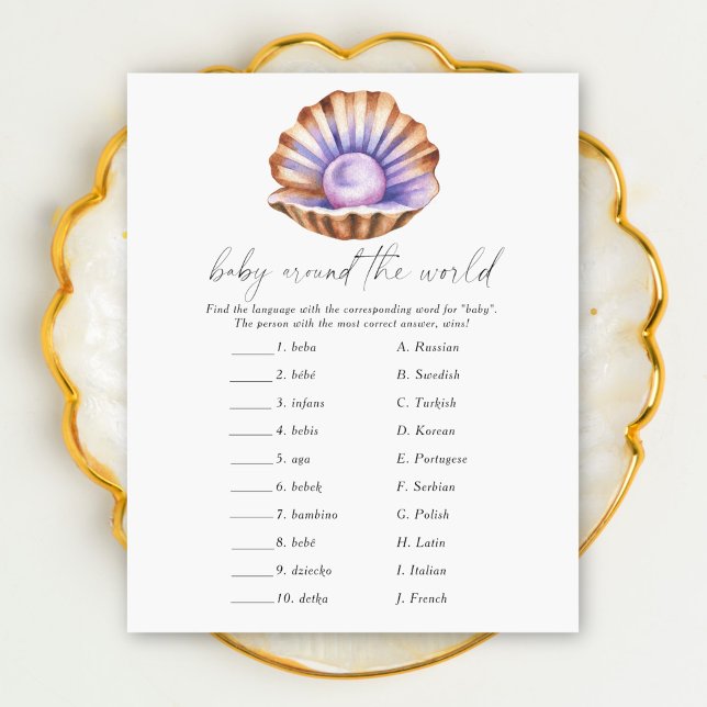 Pearl babydusch - Baby värld runt-spel (Skapare uppladdad)