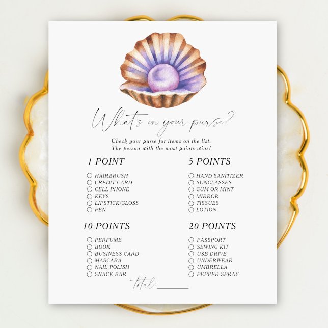 Pearl babydusch - Vad är det i ditt handväska? (Skapare uppladdad)