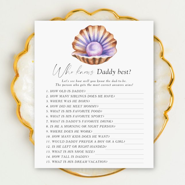 Pearl babydusch - Vem vet vad pappa spelar (Skapare uppladdad)