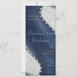 Pearl Birthday-inbjudan Inbjudningar