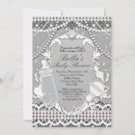 Pearl Bling Baby Shower-inbjudningar Inbjudningar