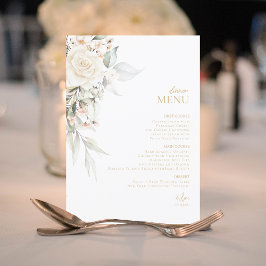 Pearl Blommigt Elegance Bröllop Menu ID989