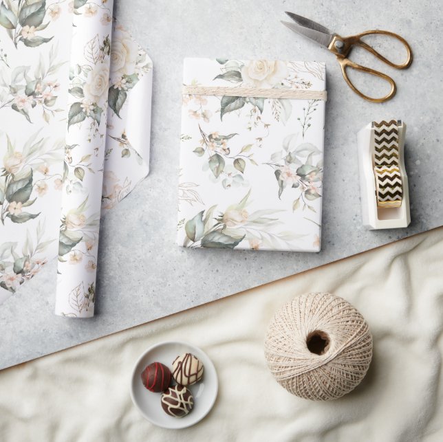 Pearl  Blommigt Elegance Mönster ID989 Presentpapper (Hantverk)