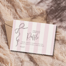 Pearl Bow Baby i Coquet Baby Shower Blöja Lotteri Tilläggskort