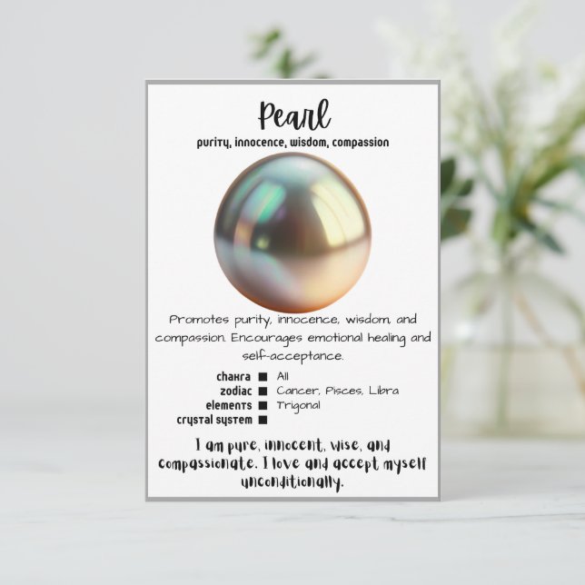 Pearl Crystal, betyder kort (Stående Fram)