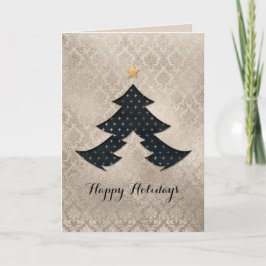 Pearl Damask Modern Julgran-kort Helgkort