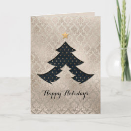 Pearl Damask Modern Julgran-kort Helgkort