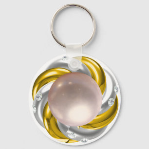 PEARL & DIAMONDS NYCKELRING