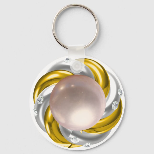 PEARL & DIAMONDS NYCKELRING (Framsida)