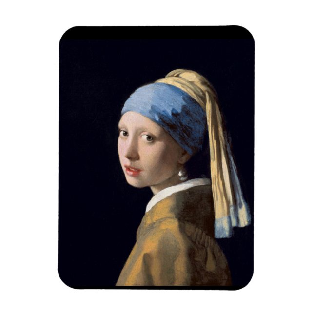 Pearl Earring Girl Vermeer Magnet (Vertikal)