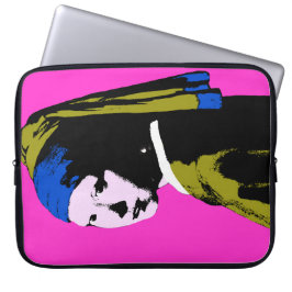 Pearl Earring Pop Art Stil Laptop Sleeve