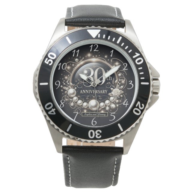 Pearl Elegance: 30-årsdagen Armbandsur (Framsida)