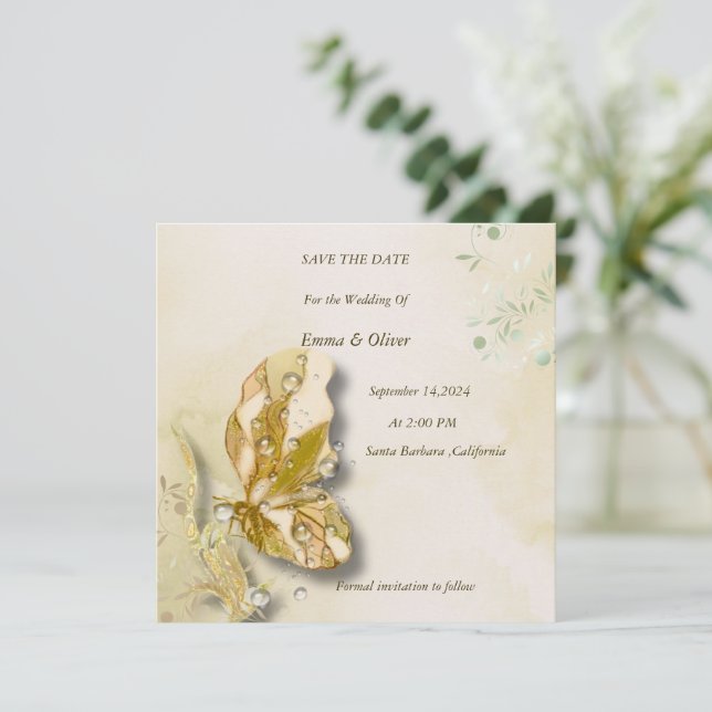 Pearl fantasy Art Spara Datumet (Stående Fram)