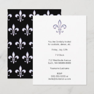 Pearl Fleur De Lis Inbjudningar